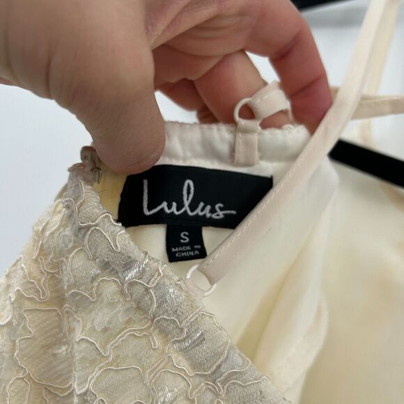 NWT LULUS Zenith Ivory Cream Scalloped Lace Mermaid Maxi Wedding Dress Small - Picture 12 of 13